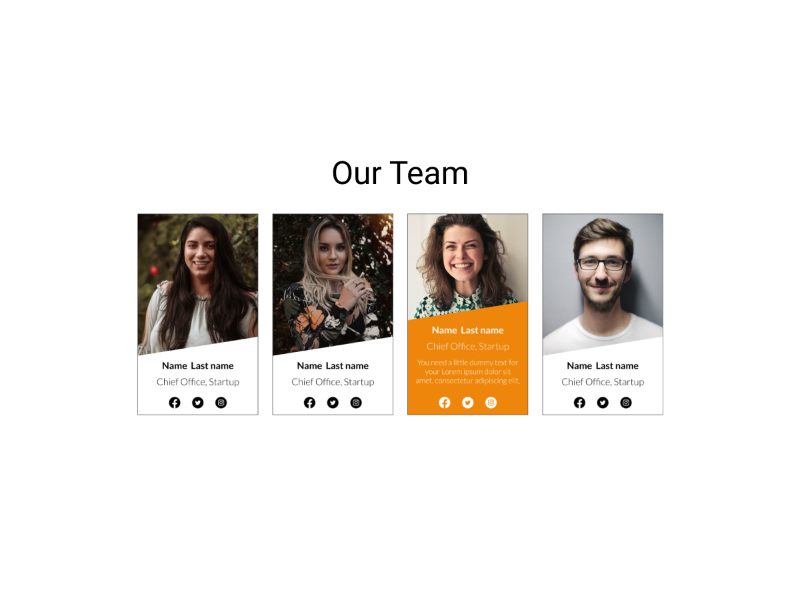 Team UI layout