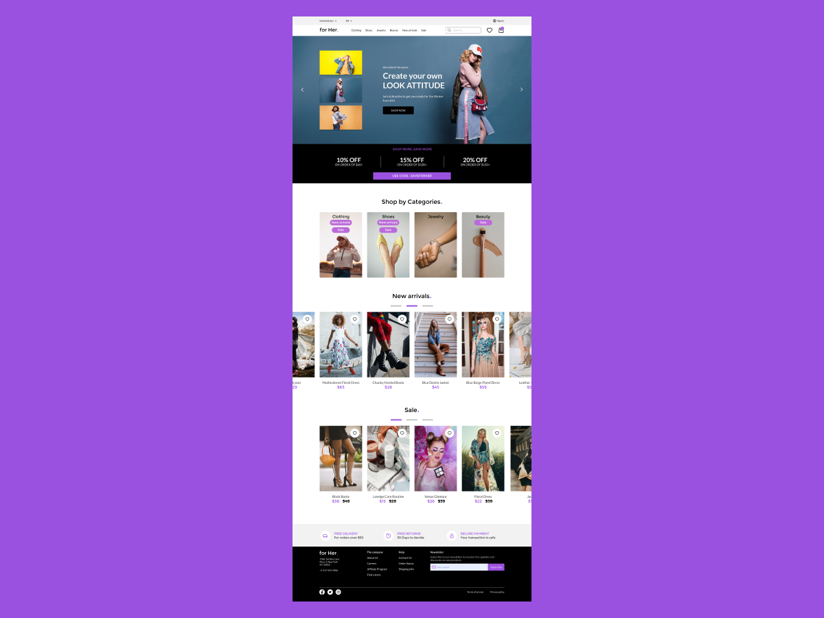 E-commerce Home page